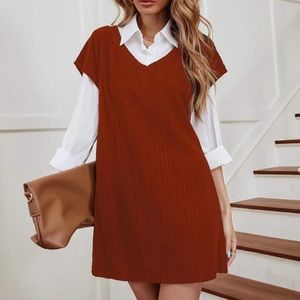 Button Down Sweater Mini Dress
